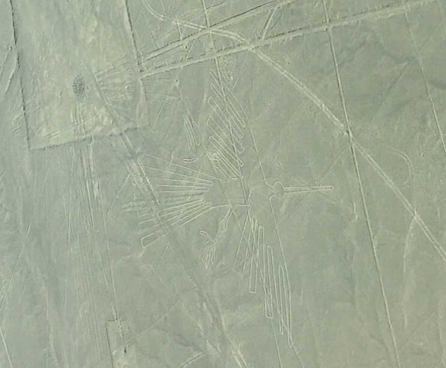 a view on Nazca lines from the plane