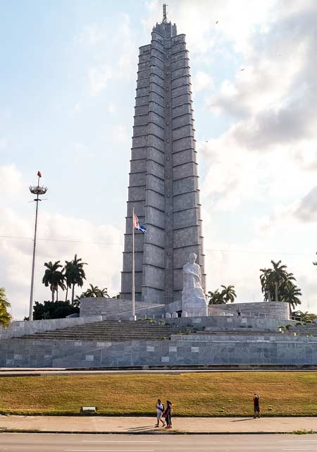 a view on tall memorial at plaza de revolution